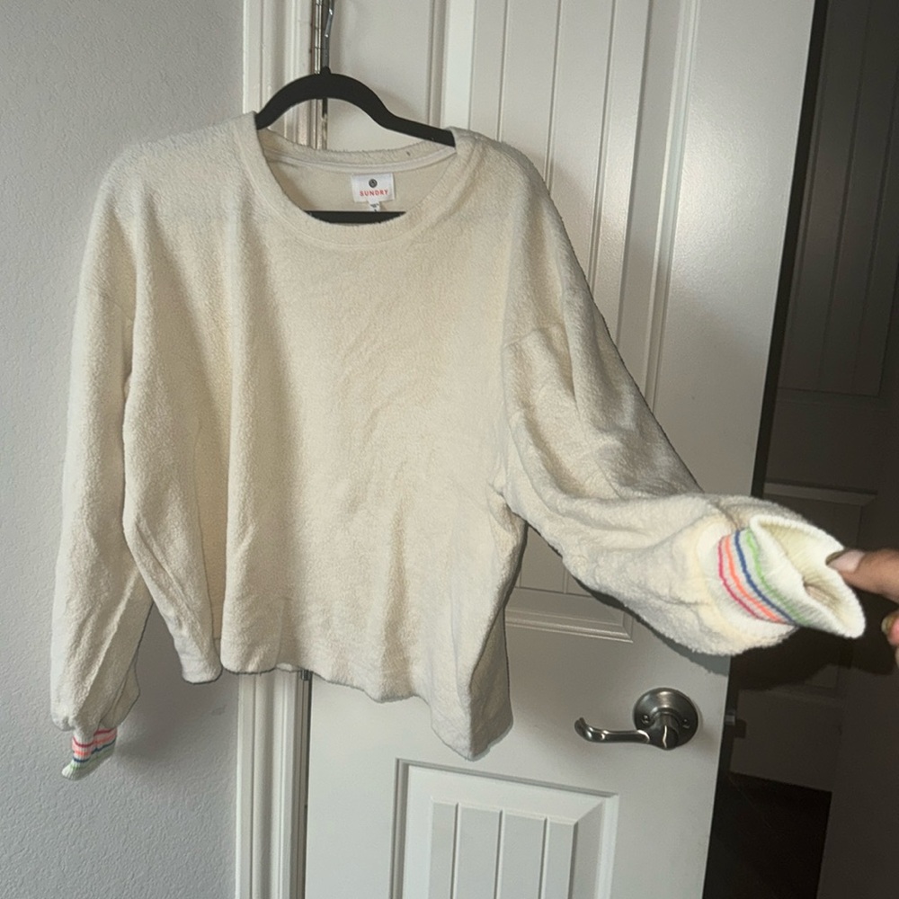 NWT Sundry Sherpa Crewneck